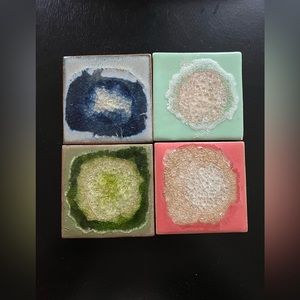 Anthropologie Molten Rock Coasters - Set of 4